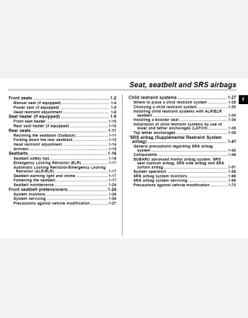 subaru outback 2018 owners manual
